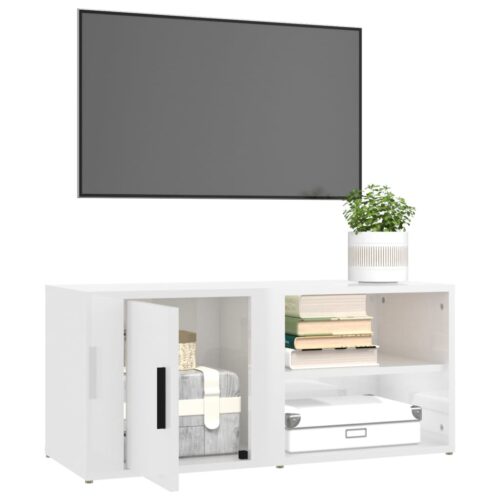 TV Cabinets 2pcs High Gloss White 80x31.5x36cm Engineered Wood - Image 5