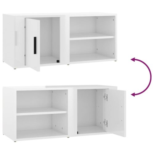 TV Cabinets 2pcs High Gloss White 80x31.5x36cm Engineered Wood - Image 10