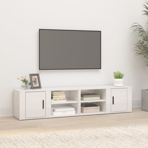 TV Cabinets 2pcs High Gloss White 80x31.5x36cm Engineered Wood - Image 12