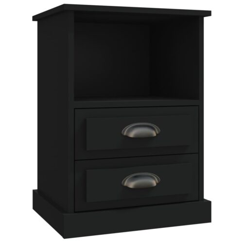 Bedside Cabinets 2pcs Black 43x36x60cm - Image 6