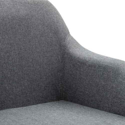 Swivel Dining Chair Light Grey Fabric - Image 6