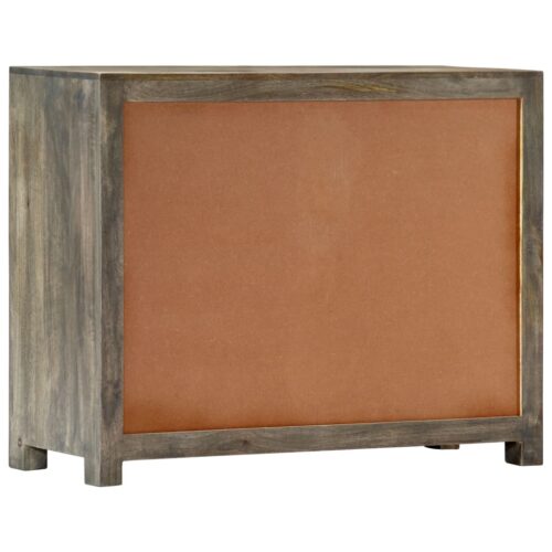 Side Cabinet Grey 75x30x60cm Solid Mango Wood - Image 3