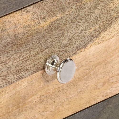 Side Cabinet Grey 75x30x60cm Solid Mango Wood - Image 6