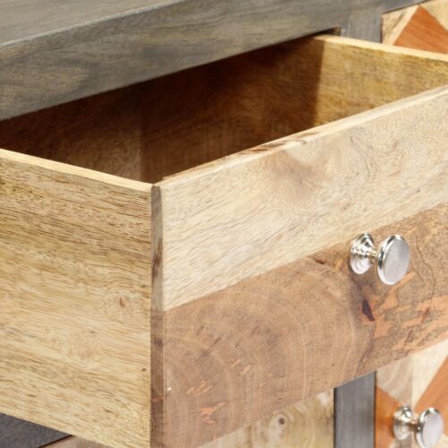 Side Cabinet Grey 75x30x60cm Solid Mango Wood - Image 7