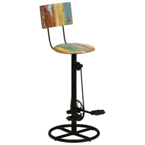 Bar Stools 2pcs Solid Wood Reclaimed - Image 2
