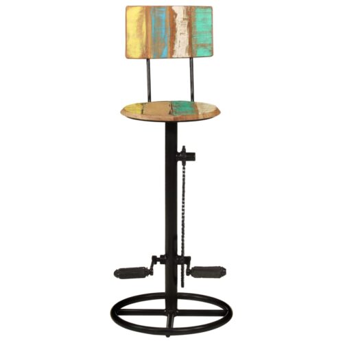 Bar Stools 2pcs Solid Wood Reclaimed - Image 3
