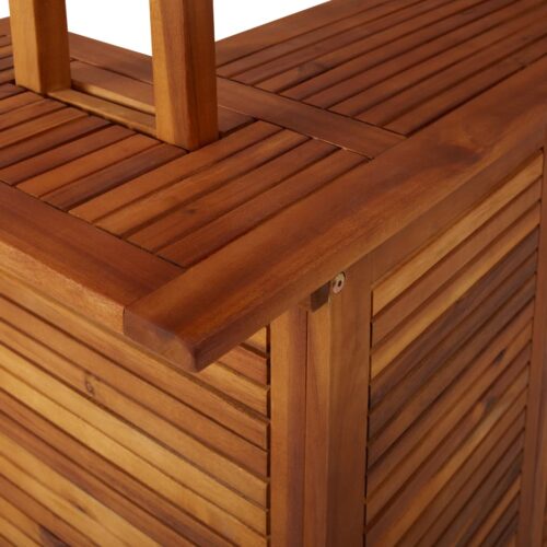 Outdoor Bar Table with Rooftop 113x106x217cm Solid Acacia Wood - Image 7