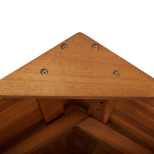 Outdoor Bar Table with Rooftop 113x106x217cm Solid Acacia Wood - Image 8