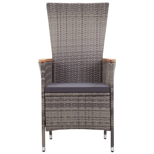 5-Piece Garden Dining Set Grey - Image 10
