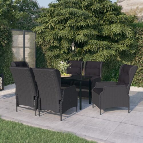7-Piece Garden Dining Set Dark Grey Outdoor Patio Lounge Furniture - Image 9