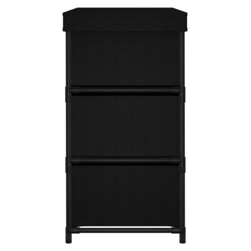 Storage Cabinet with 6 Drawers 55x29x55cm Black Steel - Image 4