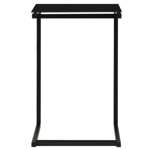 Side Table Black 40x40x60cm Tempered Glass - Image 2