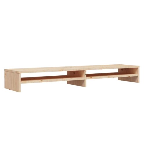 Monitor Stand 100x24x13cm Solid Wood Pine - Image 2