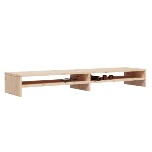 Monitor Stand 100x24x13cm Solid Wood Pine - Image 4