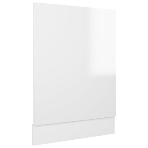 Dishwasher Panel High Gloss White 45x3x67cm Engineered Wood
