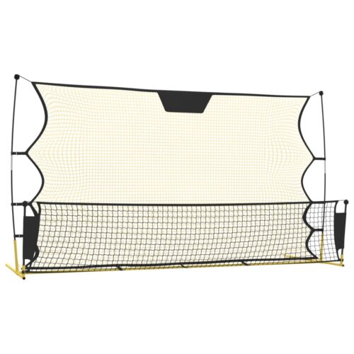 Football Rebounder Net Black Yellow 183x85x120cm Polyester