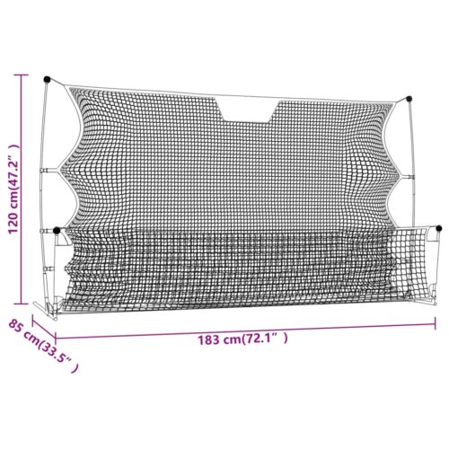 Football Rebounder Net Black Yellow 183x85x120cm Polyester - Image 10