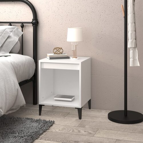 Bedside Cabinet White 40x35x50cm - Image 3