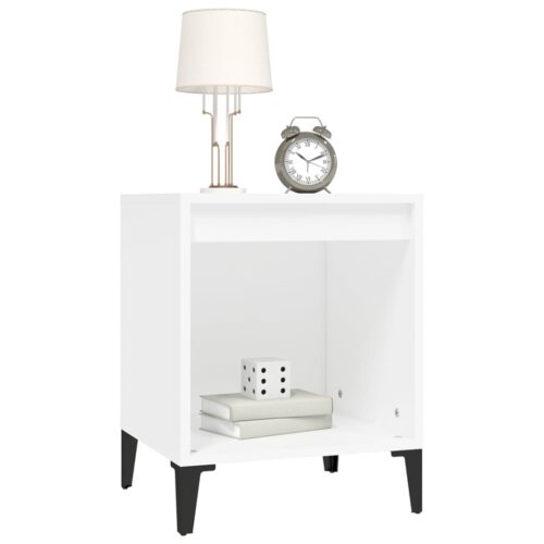 Bedside Cabinet White 40x35x50cm - Image 4