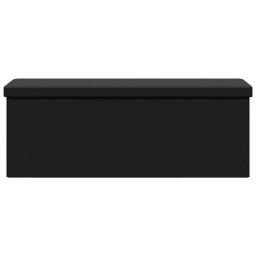 Folding Storage Ottoman Bench Blanket Linen Box Seat Foot Rest Stool PVC Leather - Image 5