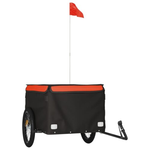 Bike Trailer Black Orange 45 kg Iron - Image 2