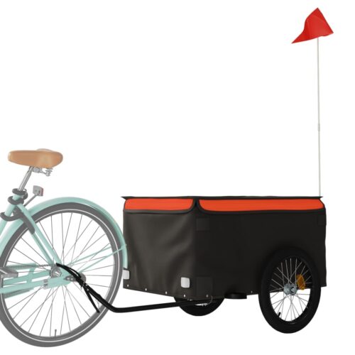 Bike Trailer Black Orange 45 kg Iron - Image 3