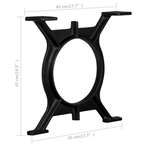 2pcs Coffee Table Legs O-Frame Cast Iron - Image 10