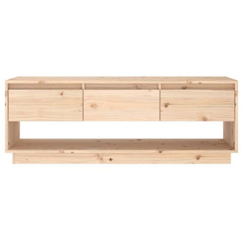 TV Cabinet 110.5x34x40cm Solid Wood Pine - Image 3