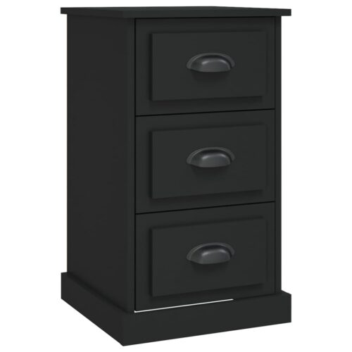 Bedside Cabinet Black 39x39x67cm Engineered Wood