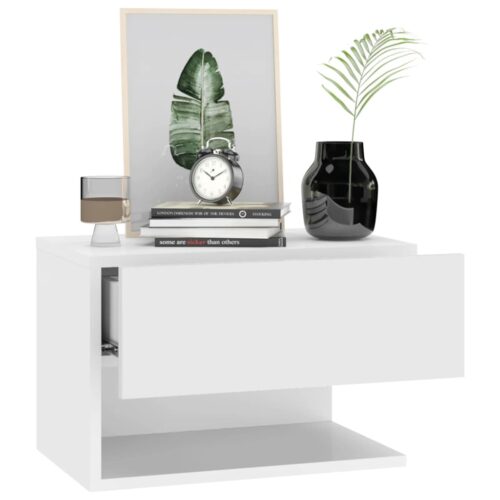 Wall-mounted Bedside Cabinets 2pcs White - Image 4
