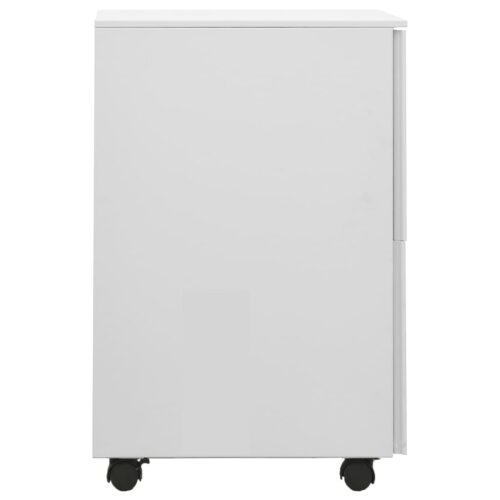 Mobile File Cabinet Light Grey 39x45x67cm Steel - Image 3