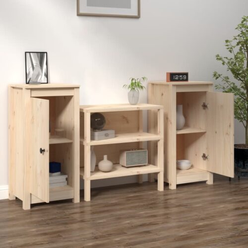 Sideboards 2pcs 40x35x80cm Solid Wood Pine - Image 12