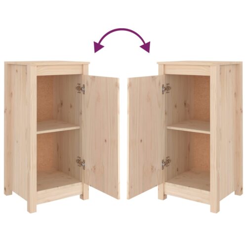 Sideboards 2pcs 40x35x80cm Solid Wood Pine - Image 6