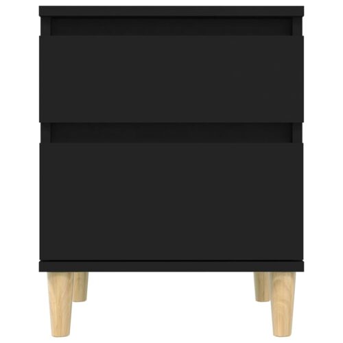 Bedside Cabinets 2pcs Black 40x35x50cm - Image 6