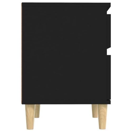 Bedside Cabinets 2pcs Black 40x35x50cm - Image 7