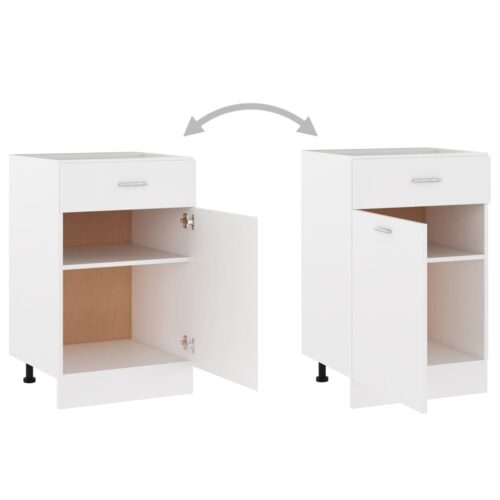Drawer Bottom Cabinet White 50x46x81.5cm Engineered Wood - Image 6