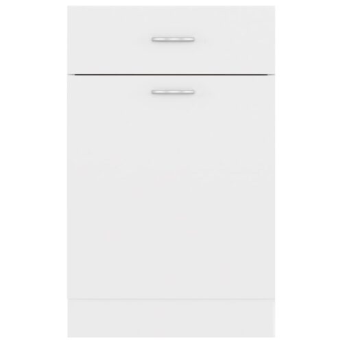 Drawer Bottom Cabinet White 50x46x81.5cm Engineered Wood - Image 7
