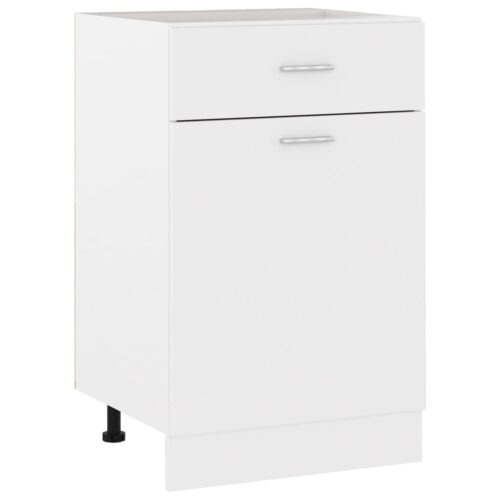 Drawer Bottom Cabinet White 50x46x81.5cm Engineered Wood - Image 11