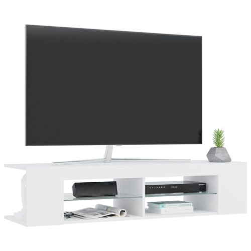 TV Cabinet with LED Lights White 135x39x30cm - Image 6
