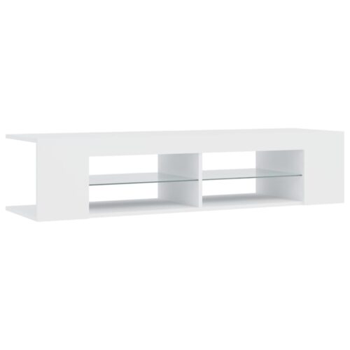 TV Cabinet with LED Lights White 135x39x30cm - Image 7