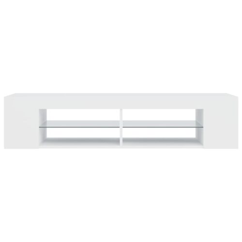 TV Cabinet with LED Lights White 135x39x30cm - Image 8