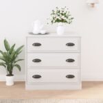 Sideboard White 70x35.5x67.5cm Engineered Wood
