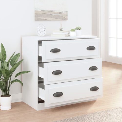 Sideboard White 70x35.5x67.5cm Engineered Wood - Image 6