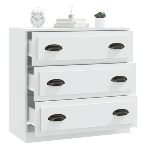 Sideboard White 70x35.5x67.5cm Engineered Wood - Image 7