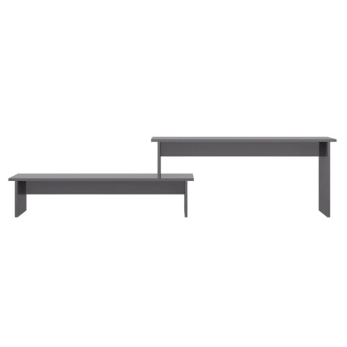 TV Cabinet High Gloss Grey 180x30x43cm Engineered Wood - Image 4