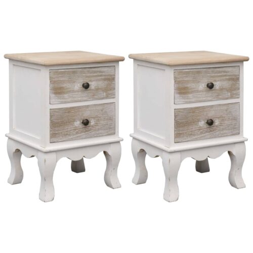 Bedside Cabinets 2pcs 35x30x50cm Paulownia Wood - Image 10