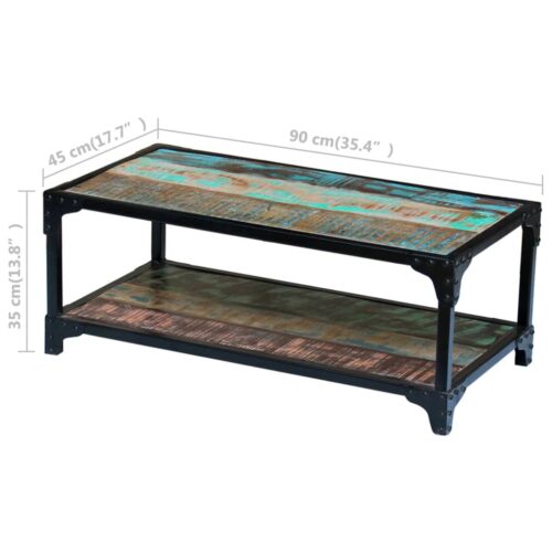 Coffee Table Solid Reclaimed Wood - Image 8