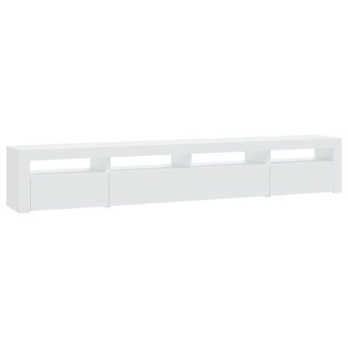TV Cabinet with LED Lights White 240x35x40cm - Image 8