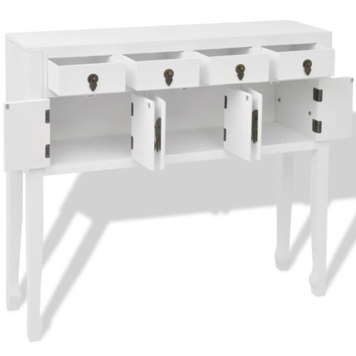 Sideboard Chinese Style Solid Wood White - Image 4