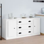 Sideboards 3pcs White Engineered Wood